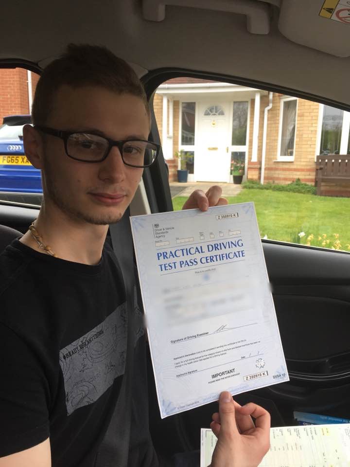 Huge congratulations to Adam Smith who passed his Driving test at Alvaston Derby this morning. Great result Adam, it's been a pleasure helping you. Now you can go get that car you have been longing for and enjoy the open road. Best of luck for the future, stay safe ?