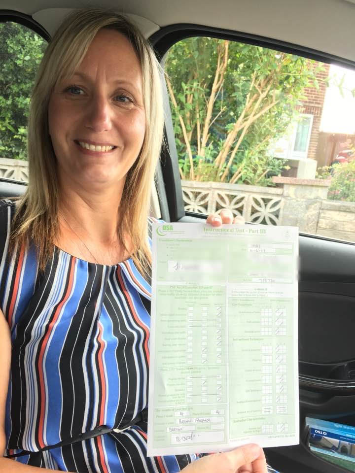 Huge congratulations to Sarah Jackson who passed her Part 3 this morning, first attempt at Derby test centre. Well done Sarah, good luck with the new career and your up and coming move. Remember I'm at the end of a phone if you need any help or advice in the future ?