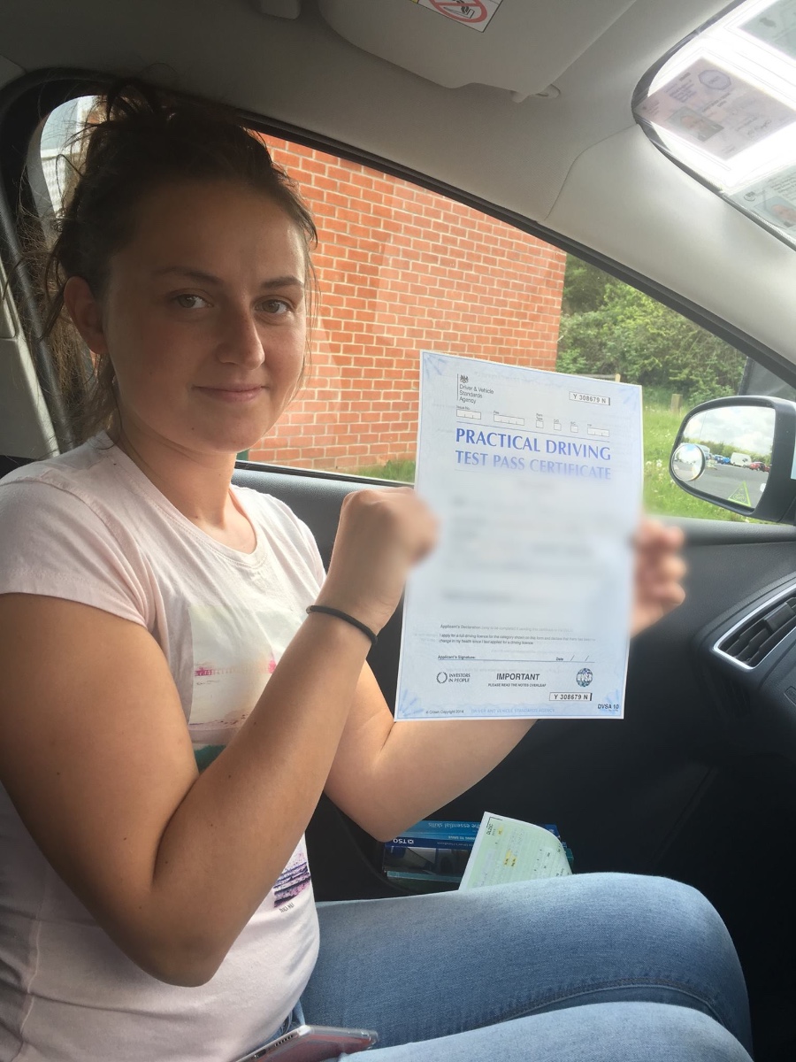 Two tests in two days and both very successful. Congratulations to Emily Obrien who passed at Burton this morning, see you next week for Pass Plus. Also to Rebecca White who wouldn't have her photo taken yesterday at Alvaston. Another great result ? stay safe girls ?