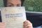 Peek-a-boo Lauren Mason you look fine with out the make up. Congratulations on passing at Loughborough this morning. Will be missed take care kiddo and enjoy the open road ?