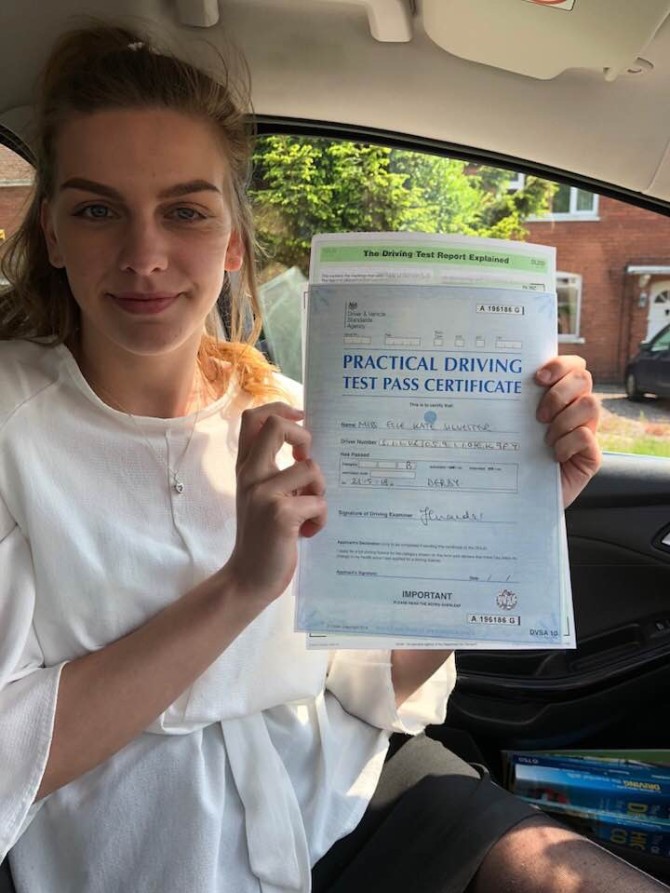 Huge congratulations go to Ellle Silvester on passing her test with just three driver faults at Alvaston Derby this afternoon. Good luck with your exams, hope you get the results you are looking for. Stay safe on the roads ??