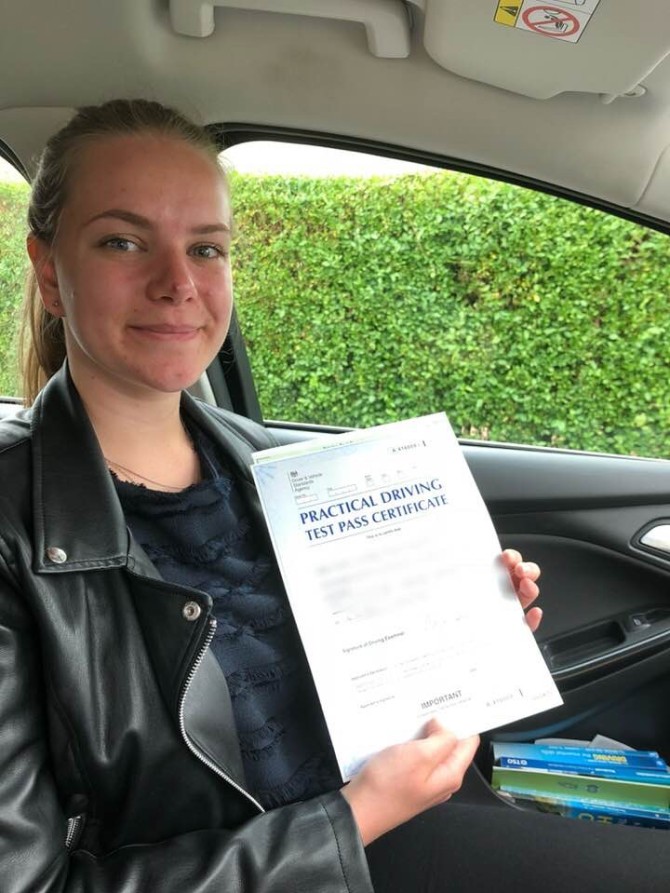 A happy smile that says it all. Congratulations Guste on passing your driving test, first attempt at Derby Alvaston this afternoon. You have been a joy to help get on the road and a big thanks for the Thornton’s chocolates which will go down very nicely. Take care, stay safe ??