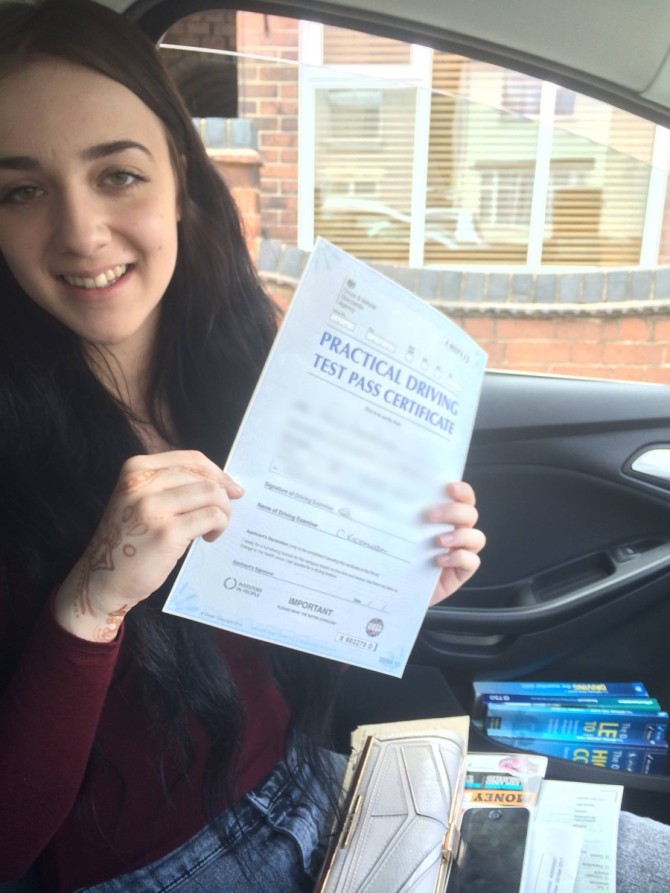 Another first time pass, Congratulations to Tayla Chamberlain who was successful at Loughborough test centre this morning. Great result Tayla enjoy your freedom on the roads, will miss the nervous giggles although they have been gone for a while. Stay safe Chris