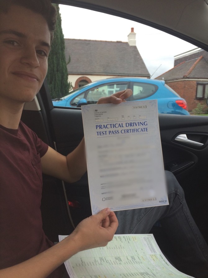Congratulations to Harry Barnes who passed this afternoon with just 2 driver faults. Well done bud enjoy the freedom and stay safe. Been a pleasure