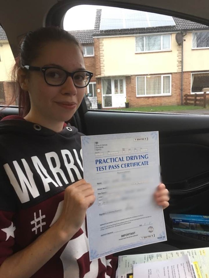 Congratulations to Katy Jennens who passed her Driving test, first attempt at Alvaston this afternoon. Those nerves nearly got the better of you but you had a great examiner and done well to calm yourself down. Remember what I said Katy and enjoy your new freedom on the roads. Stay safe