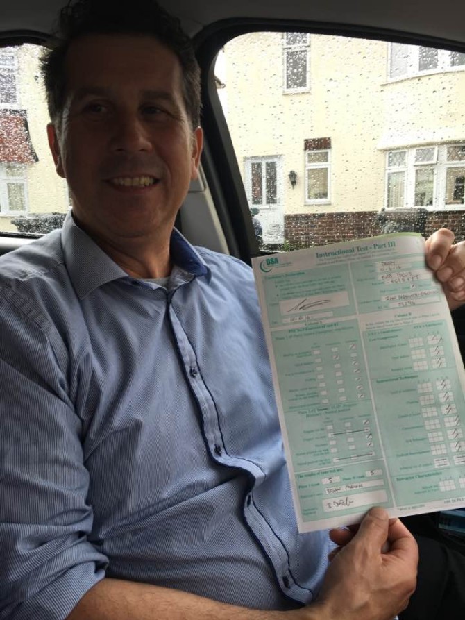 It's a good day at the office today. Second part 3 of the day and a well deserved 5-5. Congratulations Ian, been a joy helping you achieve your goals and look forward to seeing another great ADI on the road. At the end of a phone if you need help or advice. All the best bud 