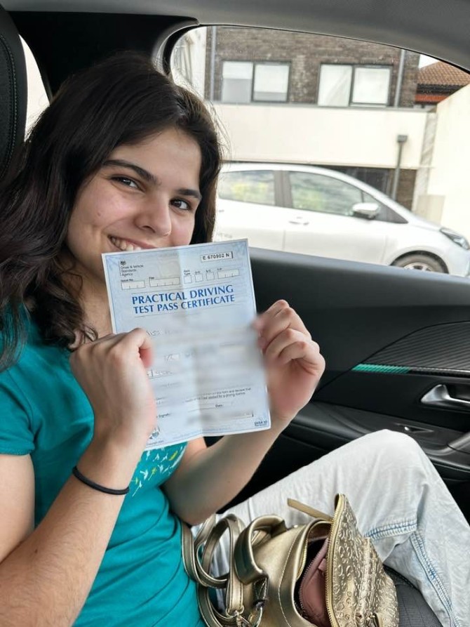 Congratulations Anna passing your test this afternoon. Enjoy your freedom and stay safe.