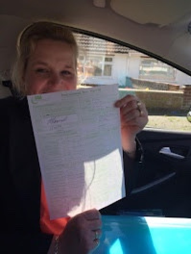 Huge congratulations to Sam who passed her part 3 at Wigston this morning. Really proud of you Sam you just need to believe