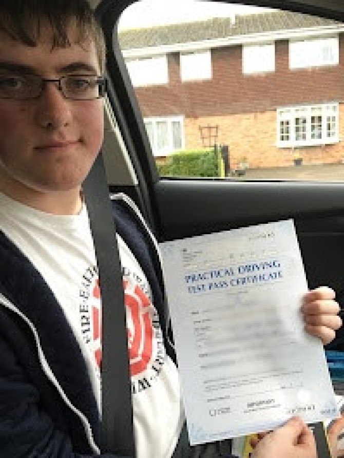 Congratulations Lucas Marples on passing your driving test at Burton this afternoon. Has been a pleasure teaching you and wishing you all the best for the future. Stay safe bud 