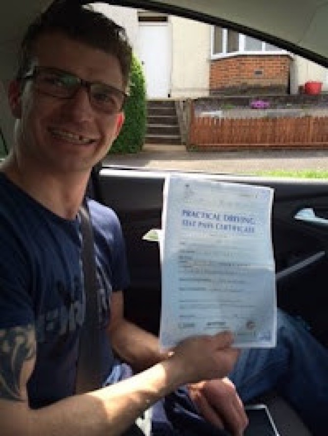 Congratulations to Lukasz on passing his driving test at Loughborough test centre this afternoon first time. Great drive buddy, well deserved see you soon for a trip on the motorways.