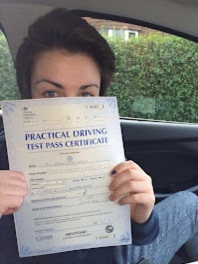 Peek-a-boo Lauren Mason you look fine with out the make up. Congratulations on passing at Loughborough this morning. Will be missed take care kiddo and enjoy the open road ?