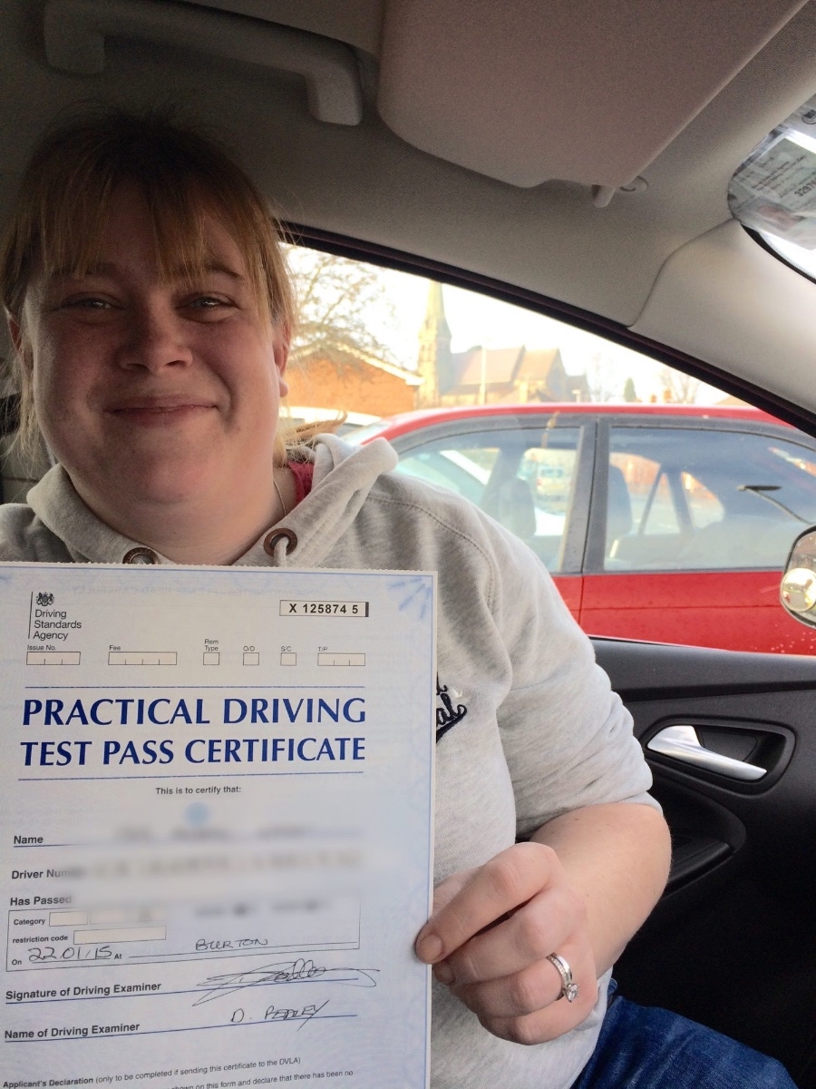 Wow you only went and passed your driving test! Congratulations Alison on a confident progressive drive you did yourself proud. Shall miss the cheek , humour and abuse ? but the smile on your face says it all. Enjoy the open road and give us a wave when your out and about....with the hands and not the finger ? Very pleased for you stay safe.